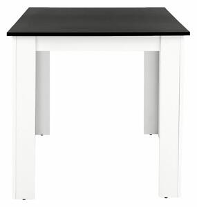 Jídelní stůl KRAZ, bílá / černá, 120x80