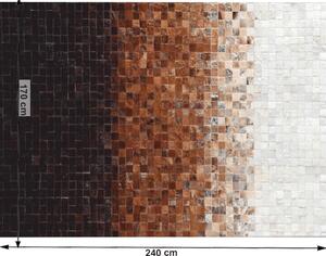 Tempo Kondela Luxusní koberec, pravá kůže, 170x240, KŮŽE TYP 7