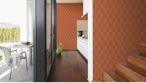 A.S. Création | Vliesová tapeta na zeď Pop Style 37478-4 | 0,53 x 10,05 m | černá, metalická, oranžová