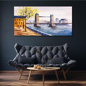 Obraz na plátně Obraz na plátně Abstrakce městského mostu