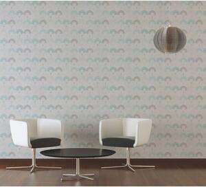 Vliesová tapeta na zeď Pop Style 37480-4 | 0,53 x 10,05 m | béžová, šedá, modrá, zelená, metalická | A.S. Création