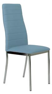 Modrá jídelní židle Logan s kovovými nohami
