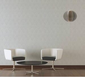 A.S. Création | Vliesová tapeta na zeď Pop Style 37482-1 | 0,53 x 10,05 m | bílá, krémová, metalická, šedá