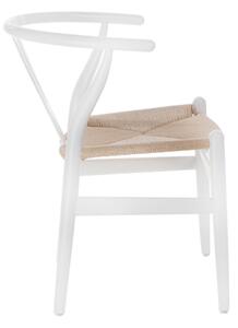 Židle Wicker přírodní/bílá