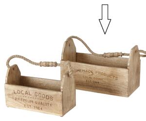 Dřevěný box Gardela délka 40cm, šířka 18cm, výška 22cm, mango