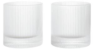 FERM LIVING Skleničky Ripple Tumbler, Clear, sada 2 kusů