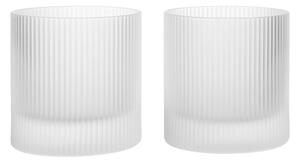 FERM LIVING Skleničky Ripple Tumbler, Frosted, sada 2 kusů