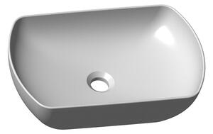 BPS-koupelny Deskové keramické umyvadlo Kingston O (50x31x12,5 cm)