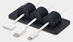 Magnetický držák na kabely Černý dub / Černá ocel