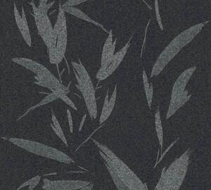 A.S. Création | Vliesová tapeta na zeď New Elegance 37549-2 | 0,53 x 10,05 m | černá, metalická, šedá