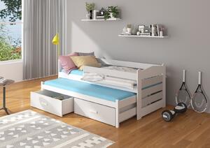 Dětská postel 80x180 cm Zeya se zábranou Růžová/zebrano
