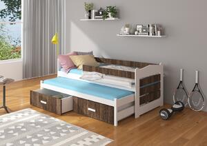 Dětská postel 80x180 cm Zeya se zábranou Růžová/zebrano