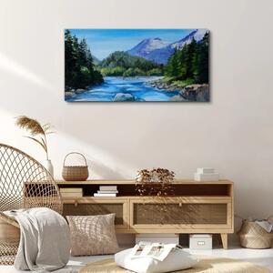 Obraz na plátně Obraz na plátně Hory Forest River Příroda