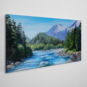 Obraz na plátně Obraz na plátně Hory Forest River Příroda