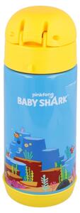 Dětská nerezová lahev s brčkem 360 ml, Stor, Baby Shark