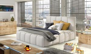 Čalouněná postel Edvige 140 x 200 cm Soft 17 bílá