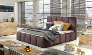 Čalouněná postel Edvige 140 x 200 cm Soro 65 fialová