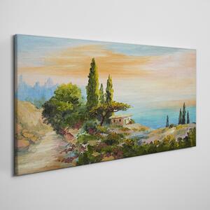 Obraz na plátně Obraz na plátně Strom pobřeží slunce