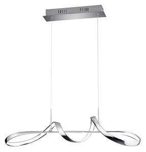 Trio Leuchten R37091106 PERUGIA - Vypínačem stmívatelné LED závěsné svítidlo LED 37W, 4000K, 81 x 46cm (Moderní závěsný stmívatelný lustr v lesklém chromu)