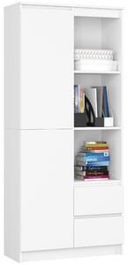 Ak furniture Skříň Rexa 80 cm bílá