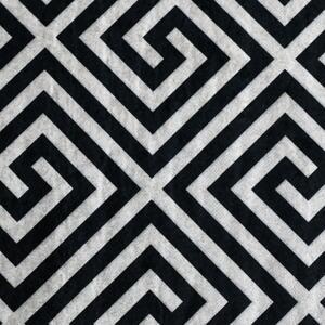 TEMPO Koberec, černo-bílý vzor, MOTIVE Rozměr: 80x150 cm