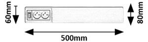 Rabalux 78040 - LED Podlinkové sv. se zás. BATH 2E LED/10W/230V 4000K 50cm bílá