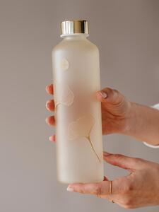 EQUA Mismatch Ginkgo 750 ml designová luxusní ekologická skleněná lahev na pití