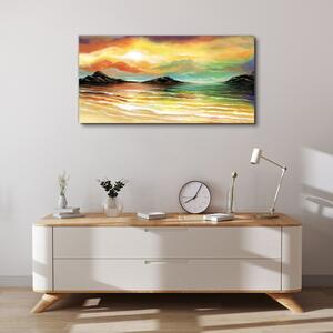 Obraz na plátně Obraz na plátně Abstrakce vlny západu slunce