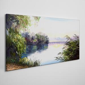 Obraz na plátně Obraz na plátně Jezero Sunset