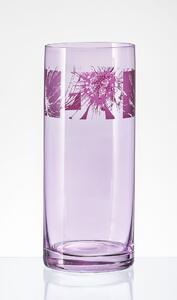 Crystalex - Bohemia Crystal Váza Purple & Flower Ornament 260 mm, 1 ks