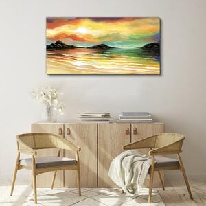 Obraz na plátně Obraz na plátně Abstrakce vlny západu slunce
