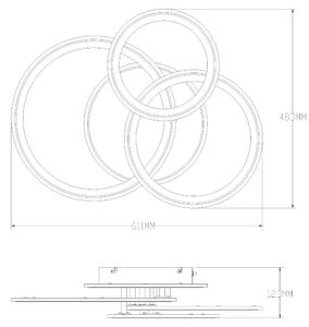 Zuma Line MS238130-WH - LED Stm. svítidlo LUNAR LED/55W/230V 3000-6000K bílá +DO