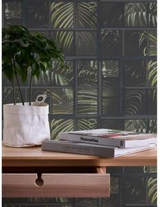 A.S. Création | Vliesová tapeta na zeď Industrial 37740-3 | 0,53 x 10,05 m | zelená, černá, šedá