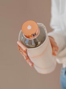 EQUA Mismatch Lava 750 ml designová luxusní ekologická skleněná lahev na pití s obalem z umělé kůže
