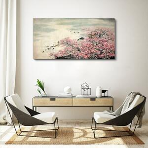 Obraz na plátně Obraz na plátně Kachní květiny strom