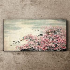 Obraz na plátně Obraz na plátně Kachní květiny strom
