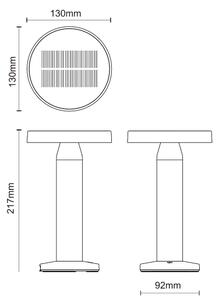 Zuma Line DT33611 - LED Solární lampa CARLI LED/2W/2000 mAh IP44 černá