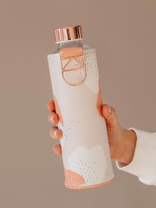 EQUA Mismatch Heavens 750 ml designová luxusní ekologická skleněná lahev na pití s obalem z umělé kůže