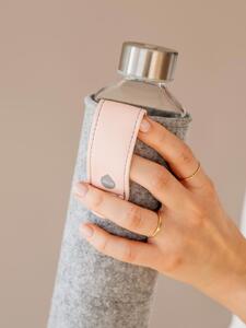 EQUA Mismatch Pink Breeze 750 ml designová luxusní ekologická skleněná lahev na pití s plstěným obalem