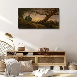 Obraz na plátně Obraz na plátně Lesní rocková slunce příroda