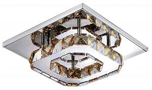 Toolight Křišťálová stropní lampa Square Plafon Glamour 8W -Teplá bílá 3000K - APP405-C APP406-C