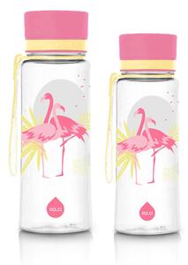 Sada 2 EQUA lahví Flamingo 400 ml + 600 ml ekologická plastová lahev na pití bez BPA
