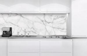 DIMEX | Fototapeta do kuchyně Bílý mramor KI-180-108 | 180 x 60 cm | bílá, šedá
