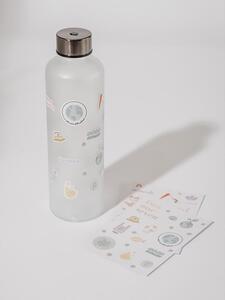EQUA Mismatch DIY Black 750 ml designová luxusní ekologická skleněná lahev na pití