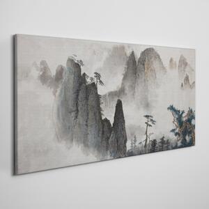 Obraz na plátně Obraz na plátně Moderní horský mlhový strom