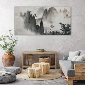 Obraz na plátně Obraz na plátně Moderní horský mlhový strom