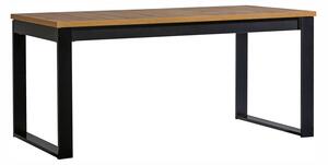 DOLMAR Jídelní stůl rozkládací - LAMELO LA14, 160/240x90, dub votan/matná černá