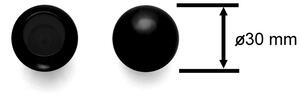 Garnýž kovová 100 cm jednořadá 16 koule černá