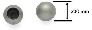 Garnýž kovová 100 cm dvouřadá - dvojitá 16 koule matná stříbrná