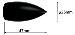 Garnýž kovová 100 cm jednořadá 16 Špice černá